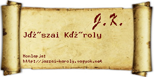 Jászai Károly névjegykártya